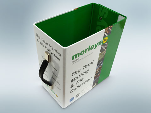 Large presenter - 140mm capacity locking mechanism, flat ribbed flat handle, paper over board.