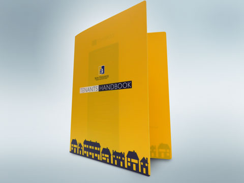 A4 Polypropylene ring binder - 1200 micron, screen print 2 colours.