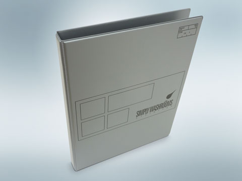 A4 silver PVC ring binder - 4D X 15mm capacity, screened 1 colour.