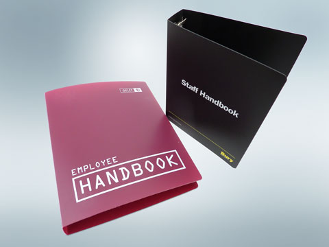 A5 polypropylene ring binders - 2D X 20mm capacity 800 micron screened 2/3 colours.